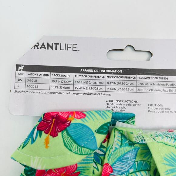 VIBRANT LIFE Pet Apparel Hawaiian Shirt Size Extra Small NWT For Dogs 5-10lbs - Picture 8 of 14